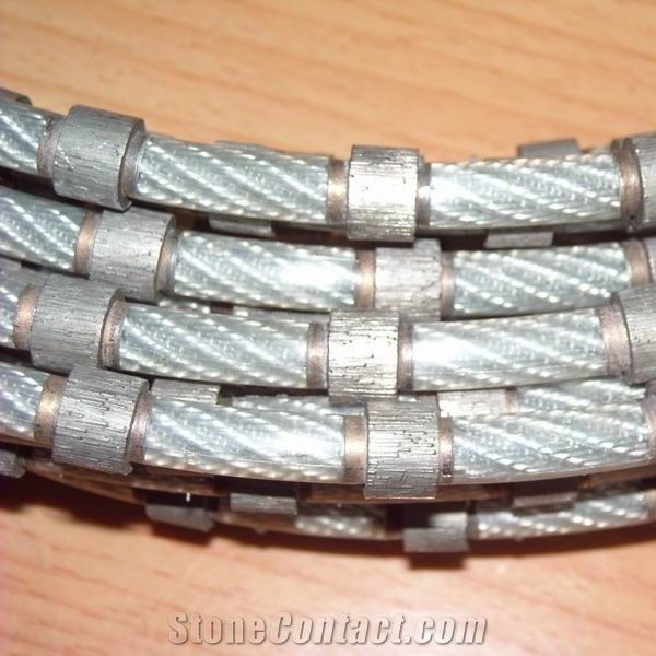 Plastic Coated Diamond Wire/Rope Saw For Marble Profiling