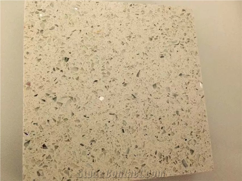 Beige Quartz Stone Chips, Quartz Stone Tiles, Artificial Quartz Stone, Engineered Stone