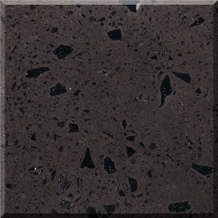Black Artificial Quartz Stone, Quartz Stone Tiles & Slabs, Engineered Stone