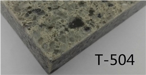 Green Artificial Quartz Stone, Quartz Slab, Engineered Stone, T-504
