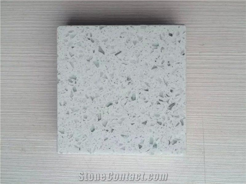 Shinny White Quartz Stone Slab/Quartz Stone Slab/Engineered Stone Slab/Artificial Stone/Solid Surface Top/Silestone