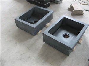 China Blue Limestone Honed Round Sink ,Limestone Wash Basin Indoor