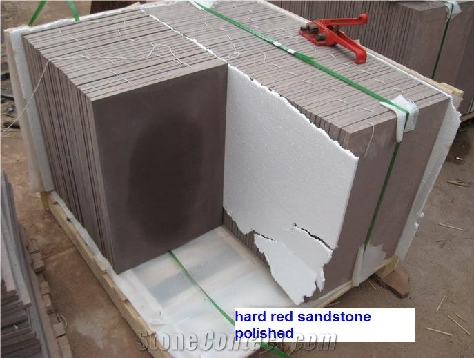 Red Sandstone Honed Floor Tiles, Wall Covering Plate ,