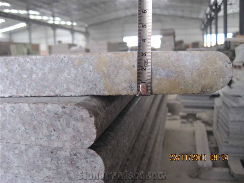 Cheap G664 Pink Granite Lowes Price Full Bullnose Floor Thickness 3cm Polished Grey Granite Stone Solid Surface Natural Stone Tiles