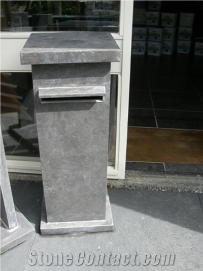 China Dark Limestone Mailbox,Natural Carving Stone Garden Mailbox,Chinese Limestone Letter Box,Customer Size Mailbox
