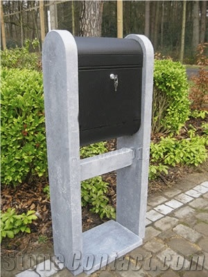 China Dark Limestone Mailbox,Natural Carving Stone Garden Mailbox,Chinese Limestone Letter Box,Customer Size Mailbox