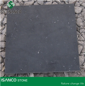 China Original Black Limestone Flooring Honed Limestone Tiles Most Black Limestone Slabs Cut to Size Limestone Floor Tiles Hotselling Limestone Covering Unpolished Surface