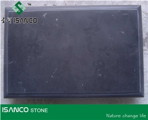China Produced Black Limestone Floor Covering Honed Surface Limestone Floor Tiles Matte Limestone Slabs Shandong Black Limestone Wall Covering Limestone Versailles Pattern from Our Own Factory