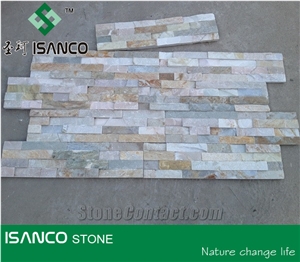 China Rusty Slate Culture Stone/Ledgestone/Multicolor Stone Panel/Wall Panel, China Rusty Brown Slate Cultured Stone, Wall Cladding, Stacked Stone Veneer Clearance, Manufactured Stone Veneer