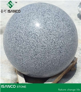 China Sesame Black Granite Rolling Sphere Balls Fountain Sphere Balls G654 Grey Granite Floating Spheres Floating Ball Fountains Grey Granite Ball Fountains Fortune Balls
