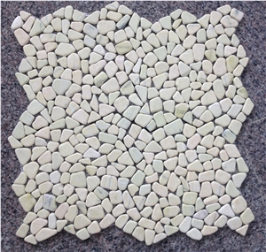 China White Marble Pebble & Gravel,White Marble Pebble Park&Gardern Road Pavers,Pebble Paving Stone