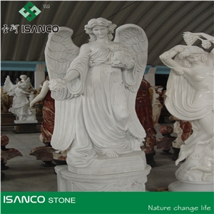 Chinese Pure White Marble Sculptured Fountain/Western/European Customized Figure, Carving Western Woman Figure
