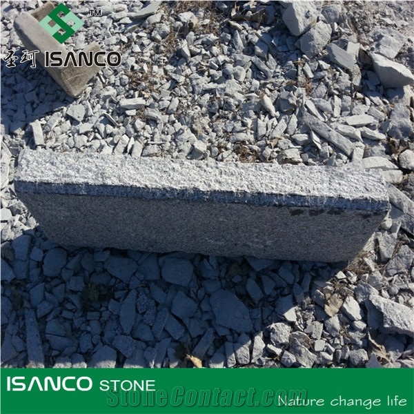 Grey Kerbstone with Split Face, Hand Cut Kerbstone, G341 Grey Granite Kerb Stone Natural Split, Rough-Picked Kerbstone, China Light Grey Granite Kerbs for Outside Road Stone