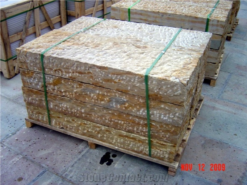 Light Yellow Wooden Grain Sandstone Tiles & Slabs, Yellow Wood Grain Sandstonefloor & Wall Tiles, China Beige Sandstone Paving