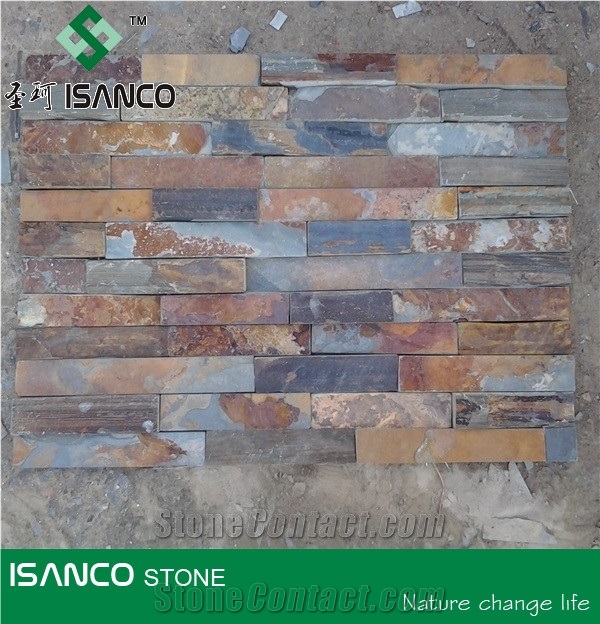 Natural Stone Cultured Stone ,Slate Wall Cladding Tile, Exterior Facade Tile, Facade Wall Tile