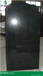 Polished China Black Granite Single Monuments Customized Engraved Tombstones Pure Black Granite Gravestone Absolute Black Granite Custom Monuments Engraved Headstones Hand Carved Tombstone Design