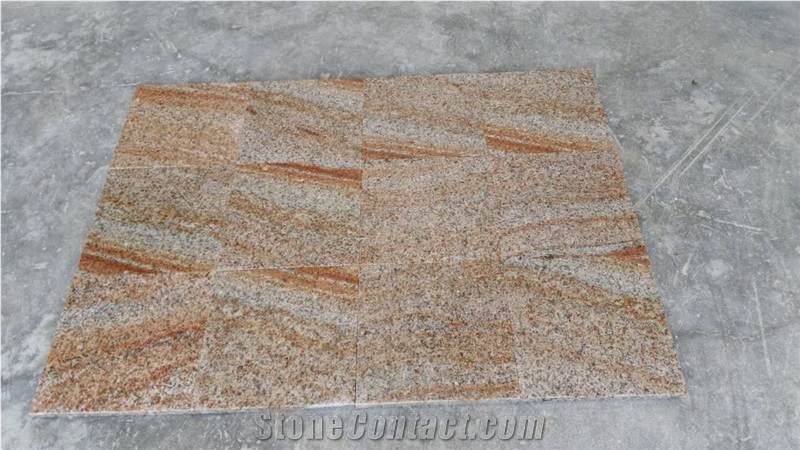Shandong Wenshang Rust Granite Wall Covering Wenshang Yellow Rust Granite Floor Covering Rust Stone Wenshang Granite Flooring Granite Skirting G350 Granite Tiles Shandong Yellow Granite