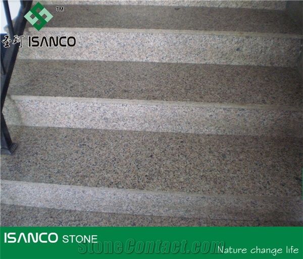 Shandong Wulian Pink Flower Granite Staircase Five Lotus Granite