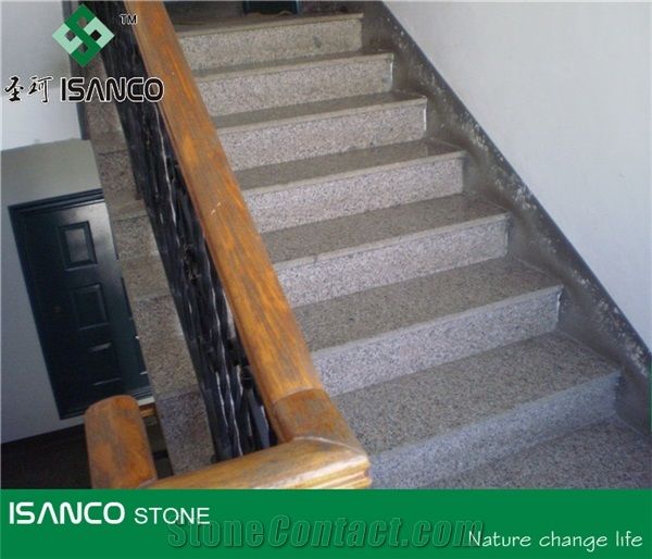 Shandong Wulian Pink Flower Granite Staircase Five Lotus Granite