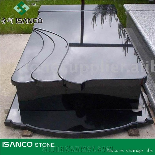 Shanxi Black Granite Absolutely Black Granite Tombstones Competitive Prices, Black Granite Monument & Tombstone &Headstone &Gravestone