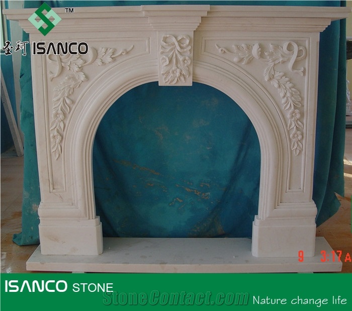 White Marble Fireplace Design Ideas Hand Carved Sculptured Fireplace Customized Fireplace Mantel Masonry Heaters Modern Style Fireplace Stone Fireplace for Indoor Decoration