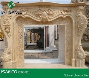 White Marble Fireplace Design Ideas Hand Carved Sculptured Fireplace Customized Fireplace Mantel Masonry Heaters Modern Style Fireplace Stone Fireplace for Indoor Decoration