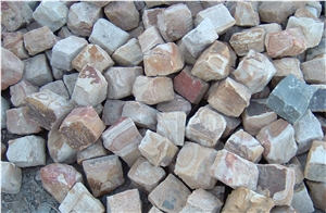 Yellow Wood Grain Sandstone Cube Stone, China Beige Sandstone Floor Covering, Sandstone Floor Pavers & Cobble Stone