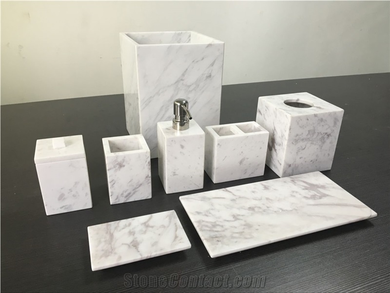 white marble bathroom countertops