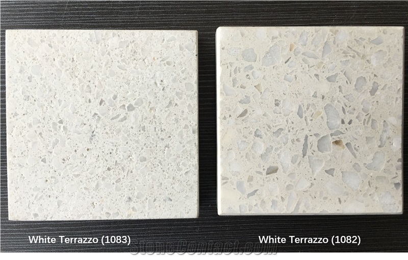 White Terrazzo Tile, Artificial Stone Tile