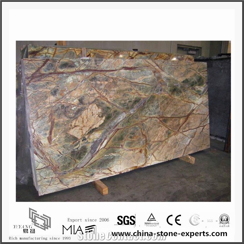 Rain Forest Green Marble Slabs & Tiles, India Green Marble