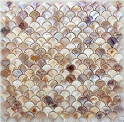 Fan Shaped Colourful Shell Mosaic
