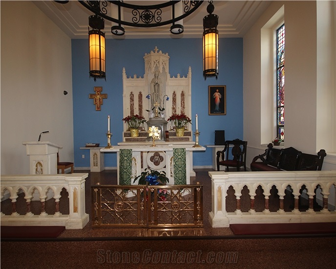 White Marble Church Altar
