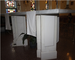 White Marble Church Altar