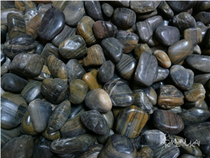 Chocolate Marble Polished Pebbles 2-4cm