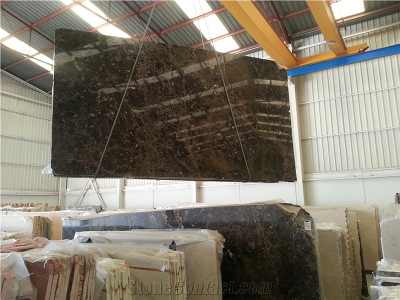 Dark Emperador Marble Slabs, Marron Imperial