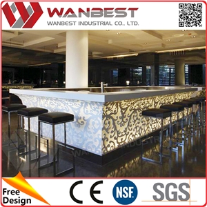 Large Modern Fashion Synthetic Marble Stone Bar Counters