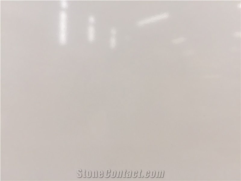 Artificial Quartz Stone Bs1001 Pure White Solid Surfaces Polished Slabs & Tiles Engineered Stone for Hotel Kitchen Bathroom Counter Top Walling Panel Environmental Building Material