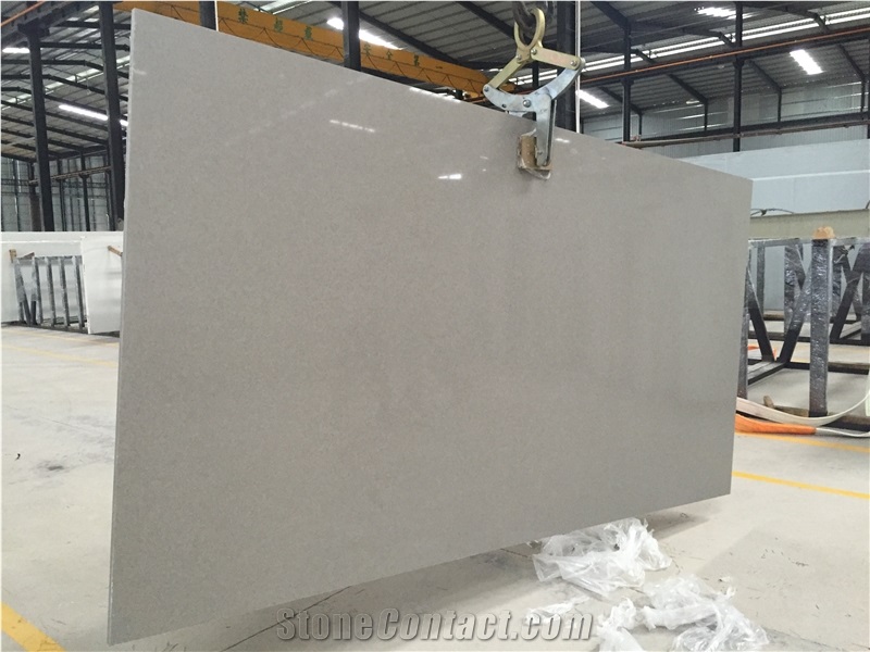 Artificial Quartz Stone Bs2201 Couldy Grey Quartz Stone Solid Surfaces Polished Slabs & Tiles Engineered Stone for Hotel Kitchen Bathroom Counter Top Walling Panel Environmental Building Materials
