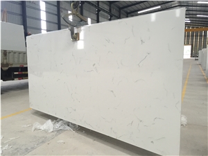 Artificial Quartz Stone Bs3006 Quartz Stone Solid Surfaces Polished Slabs & Tiles Engineered Stone for Hotel Kitchen Bathroom Counter Top Walling Panel Environmental Building Material