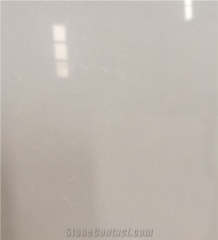 Artificial Quartz Stone Bs3007 Organic White Quartz Stone Solid Surfaces Polished Slabs & Tiles Engineered Stone for Hotel Kitchen Bathroom Counter Top Walling Panel Environmental Building Materials