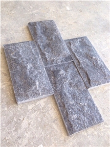 Crystal Black Mushroom Surface Quartzite Tiles & Slab