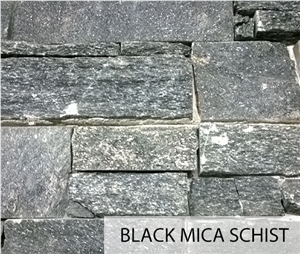 Black Mica Schist Ledge Stone Cladding