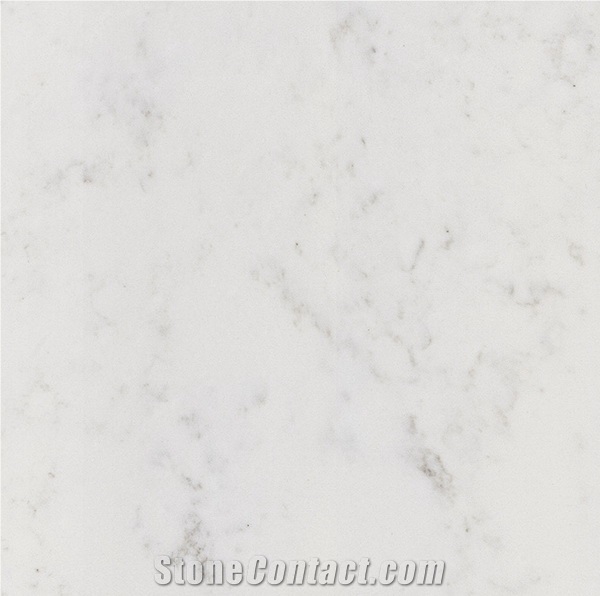 White Carara Engineered Quartz Stone Tiles and Slabs, Artificial ...