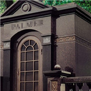 Good Quality Luxury Column Design American Mahogany Granite Mausoleums/ Mausoleum Design/ Cemetery Mausoleum