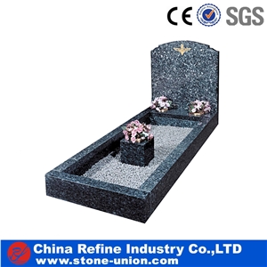 Blue Pearl Granite Tombstones Romania Style Competitive Prices