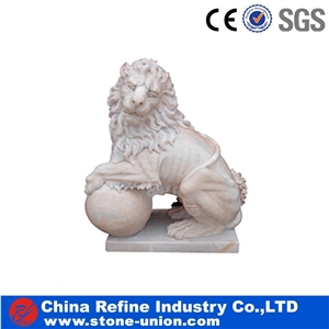 White Marble Sculpture,Animal Sculptures,Statues,Lion Statues,Garden Sculpture