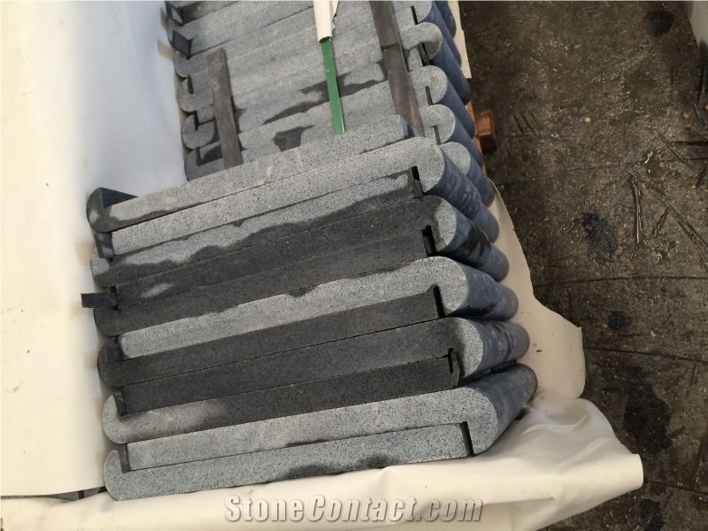 Flamed Gray Granite Pool Coping Tiles,G654 Granite Swimming Pool Coping Pavers,Rounded Stair Tiles Of Pool Coping