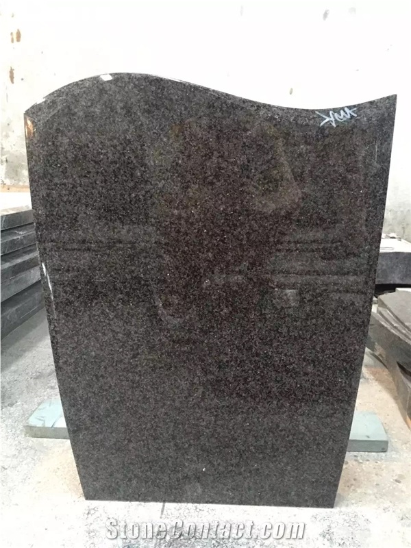 Green Granite Western Style Tombstones with Heart Tombstones for Cemetery