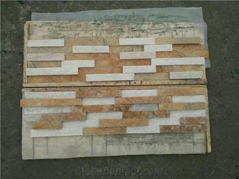 Natural Quartzite Cultured Stone China Slate Tile with Mixed Color