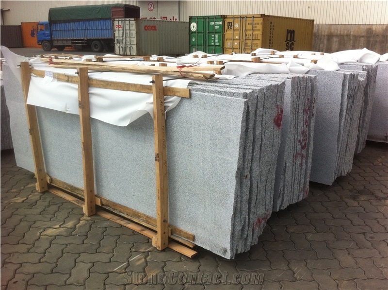 Packing Show Chinese Grey Granite New G603 2cm Big Polished Slabs $18.00/M2
